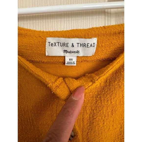 Madewell Texture & Thread Cap Sleeve Dress In Tungsten Glow Cotton Woman's XS - Picture 3 of 6